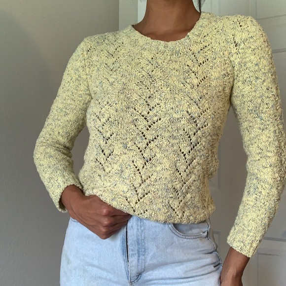 Vintage sweater yellow pastels - Picture 4 of 5